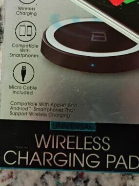 Bytech-Universal Wireless Charging Pad-Black-For Apple & Android Smartphones-NEW